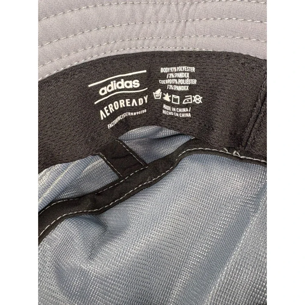 adidas Victory Bucket Hat Gray AEROREADY Sun Boonie NWOT Adjustable Strap UPF50 - Picture 7 of 8
